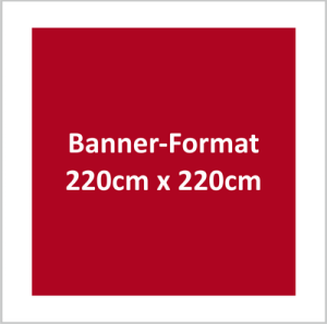 Werbebanner 2,2x2,2m